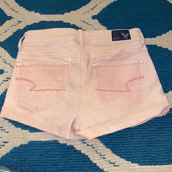 AEO SUPER SUPER STRETCH HI-RISE SHORTIE SHORTS - Picture 2 of 5